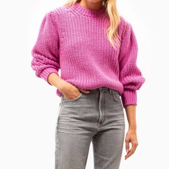 NWT Isabel Marant Pleane Pink Woven Sweater - Picture 3 of 8